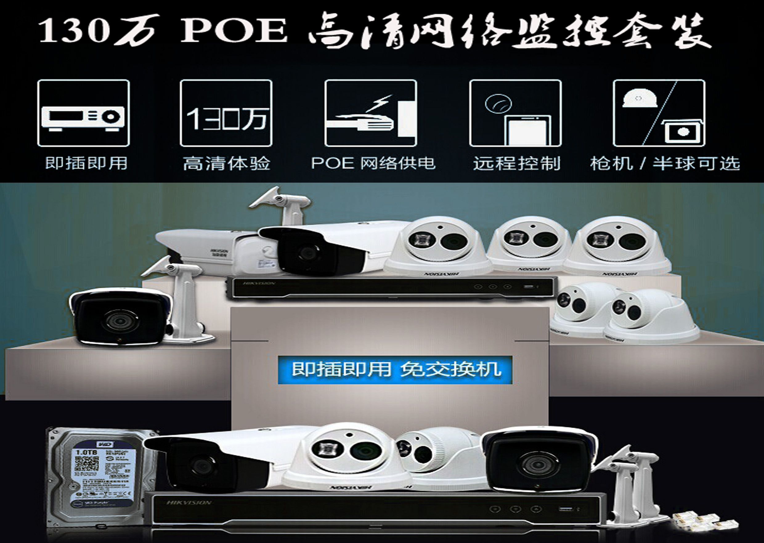 130萬(wàn) POE 高清網(wǎng)絡(luò)監(jiān)控?cái)z像頭安裝